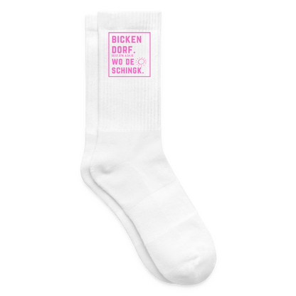 Wo de Sonn schingk - Bickendorf Druck - Tennissocken - Weiß