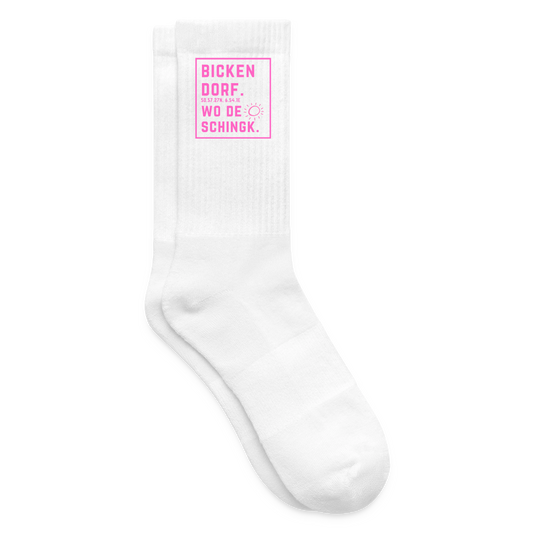 Wo de Sonn schingk - Bickendorf Druck - Tennissocken - Weiß