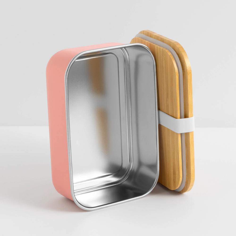 Müngersdorf Koordinaten (Druck) - Lunch Box - Hellrosa