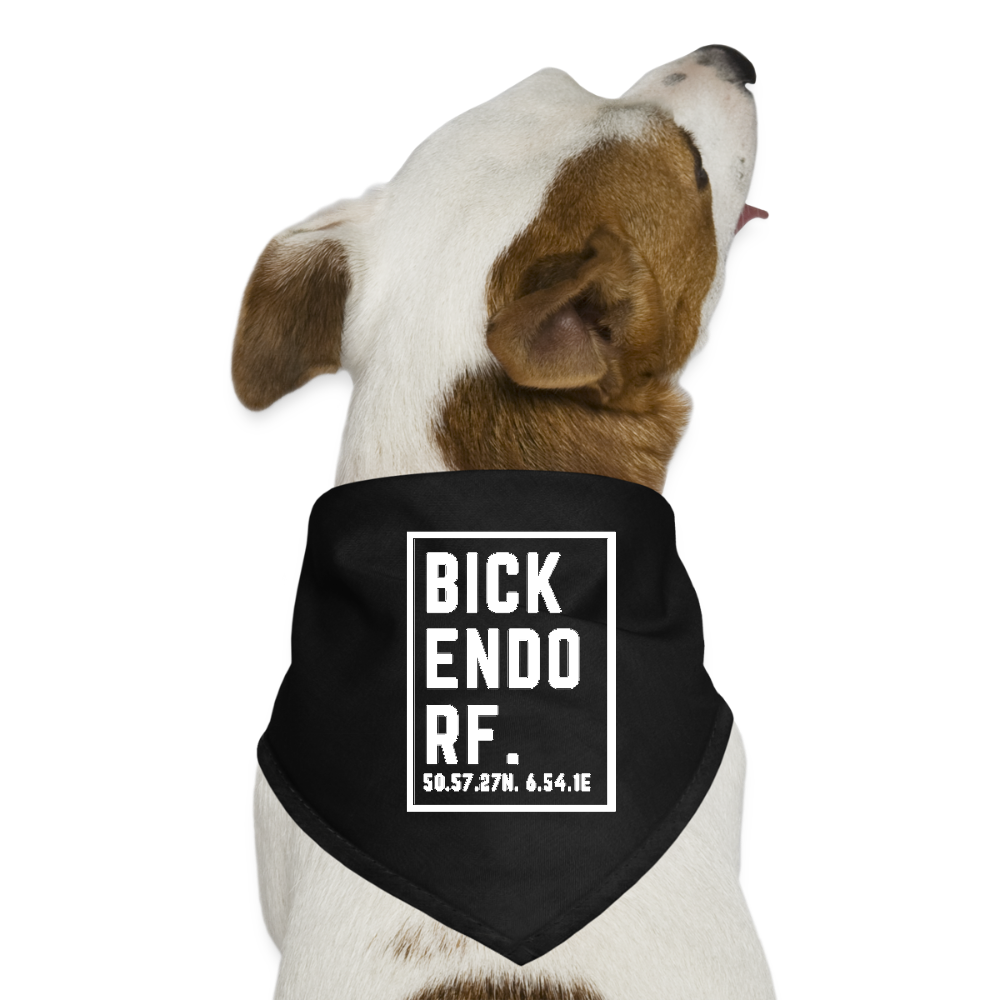 Bickendorf Koordinaten (Druck) - Hunde-Bandana - Schwarz