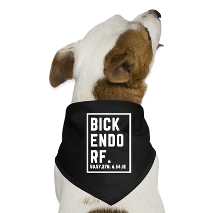 Bickendorf Koordinaten (Druck) - Hunde-Bandana - Schwarz