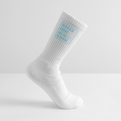 Wo de Sonn schingk - Bickendorf Druck - Tennissocken - Weiß