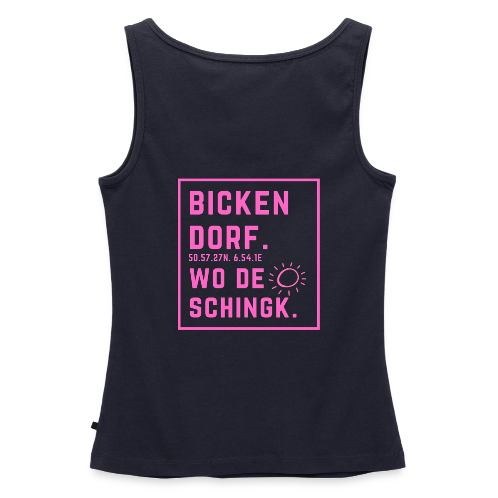 Wo de Sonn schingk - Bickendorf Druck - Frauen Premium Tank Top - Navy