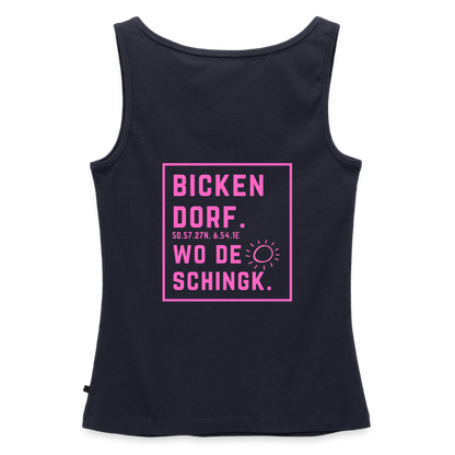 Wo de Sonn schingk - Bickendorf Druck - Frauen Premium Tank Top - Navy