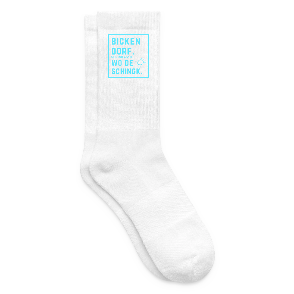 Wo de Sonn schingk - Bickendorf Druck - Tennissocken - Weiß