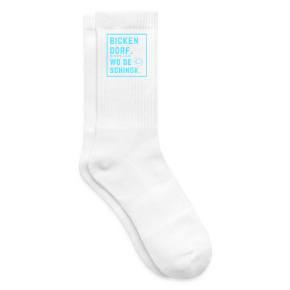 Wo de Sonn schingk - Bickendorf Druck - Tennissocken - Weiß