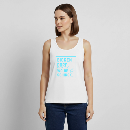 Wo de Sonn schingk - Bickendorf Druck - Frauen Premium Tank Top - Weiß