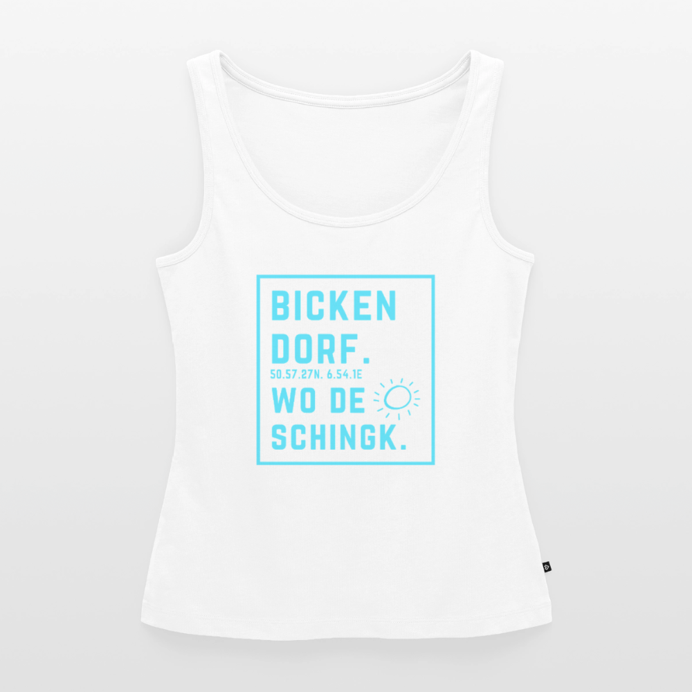 Wo de Sonn schingk - Bickendorf Druck - Frauen Premium Tank Top - Weiß