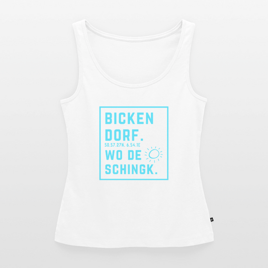 Wo de Sonn schingk - Bickendorf Druck - Frauen Premium Tank Top - Weiß