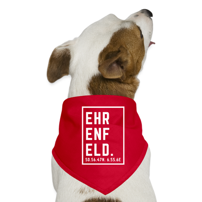 Ehrenfeld Koordinaten (Druck) - Hunde-Bandana - Rot