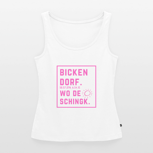 Wo de Sonn schingk - Bickendorf Druck - Frauen Premium Tank Top - Weiß