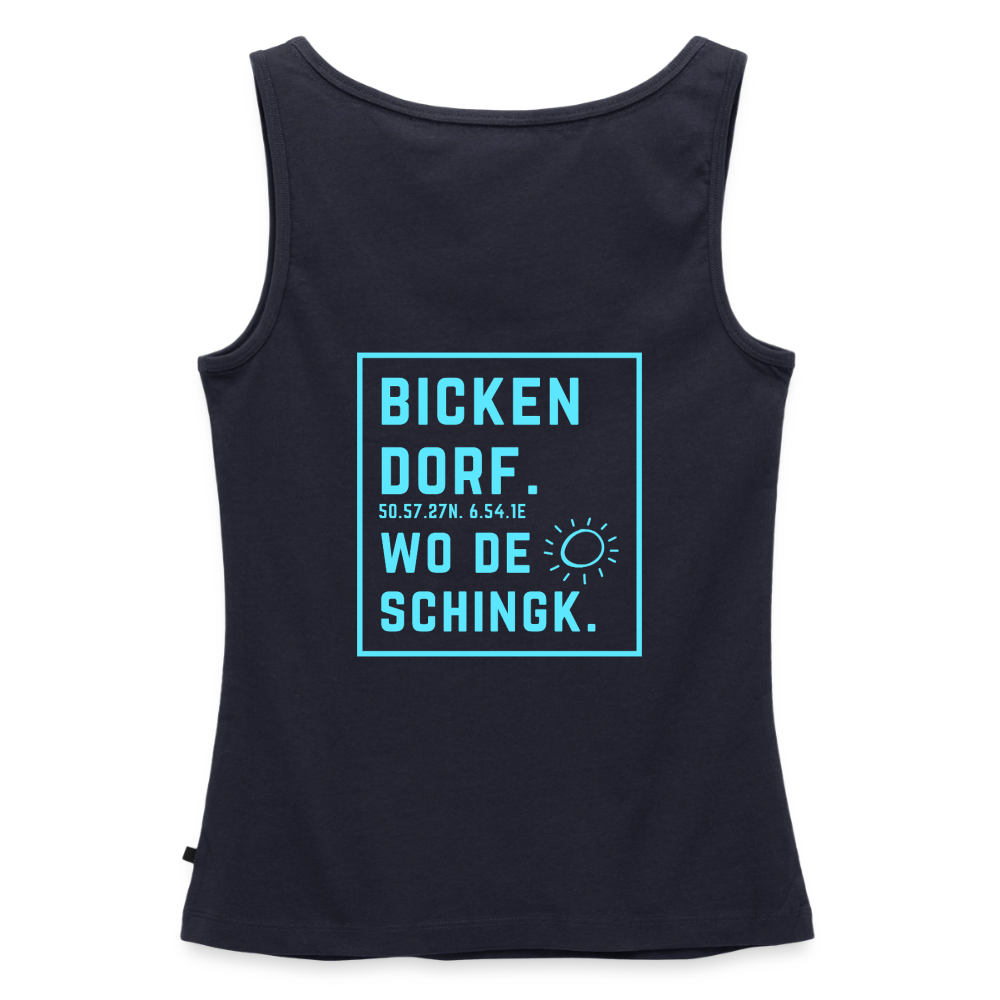 Wo de Sonn schingk - Bickendorf Druck - Frauen Premium Tank Top - Navy