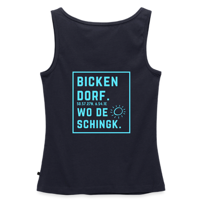 Wo de Sonn schingk - Bickendorf Druck - Frauen Premium Tank Top - Navy