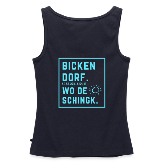 Wo de Sonn schingk - Bickendorf Druck - Frauen Premium Tank Top - Navy