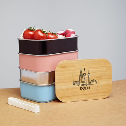 Köln Skyline (Druck) - Lunch Box - Hellblau