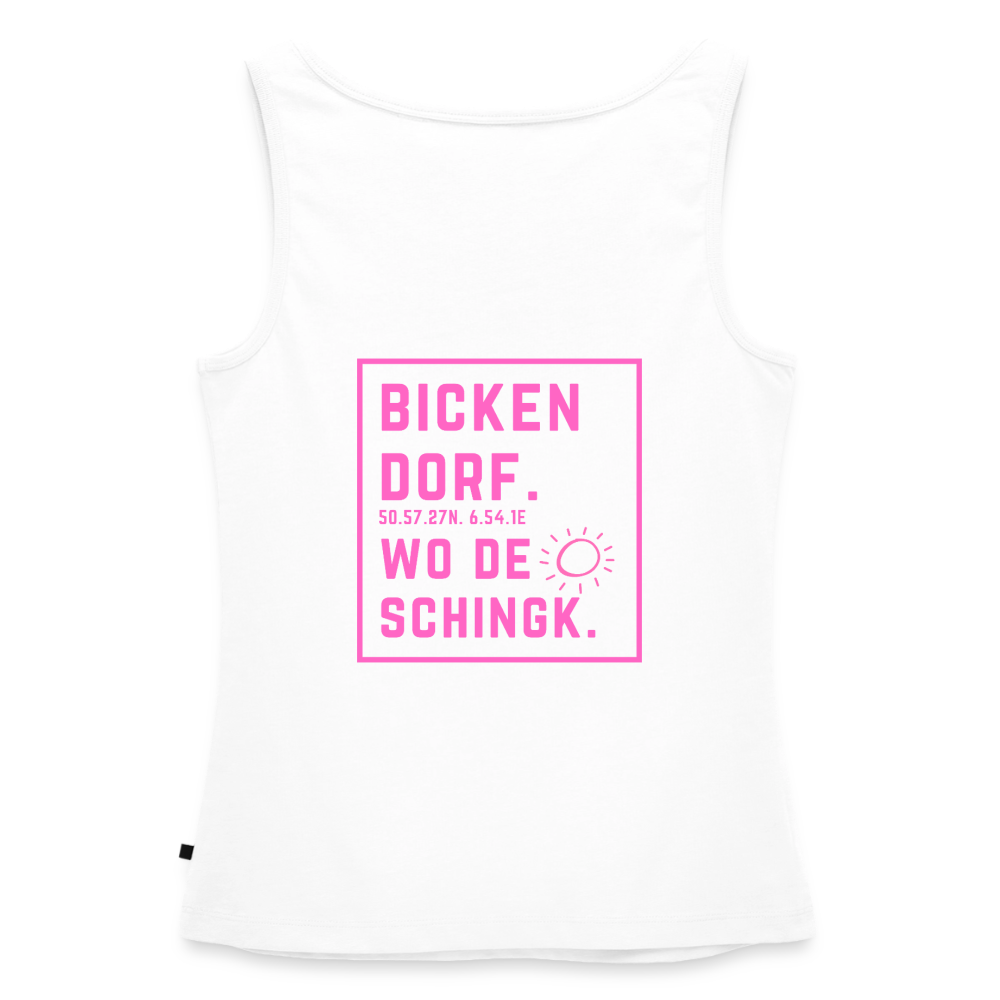 Wo de Sonn schingk - Bickendorf Druck - Frauen Premium Tank Top - Weiß