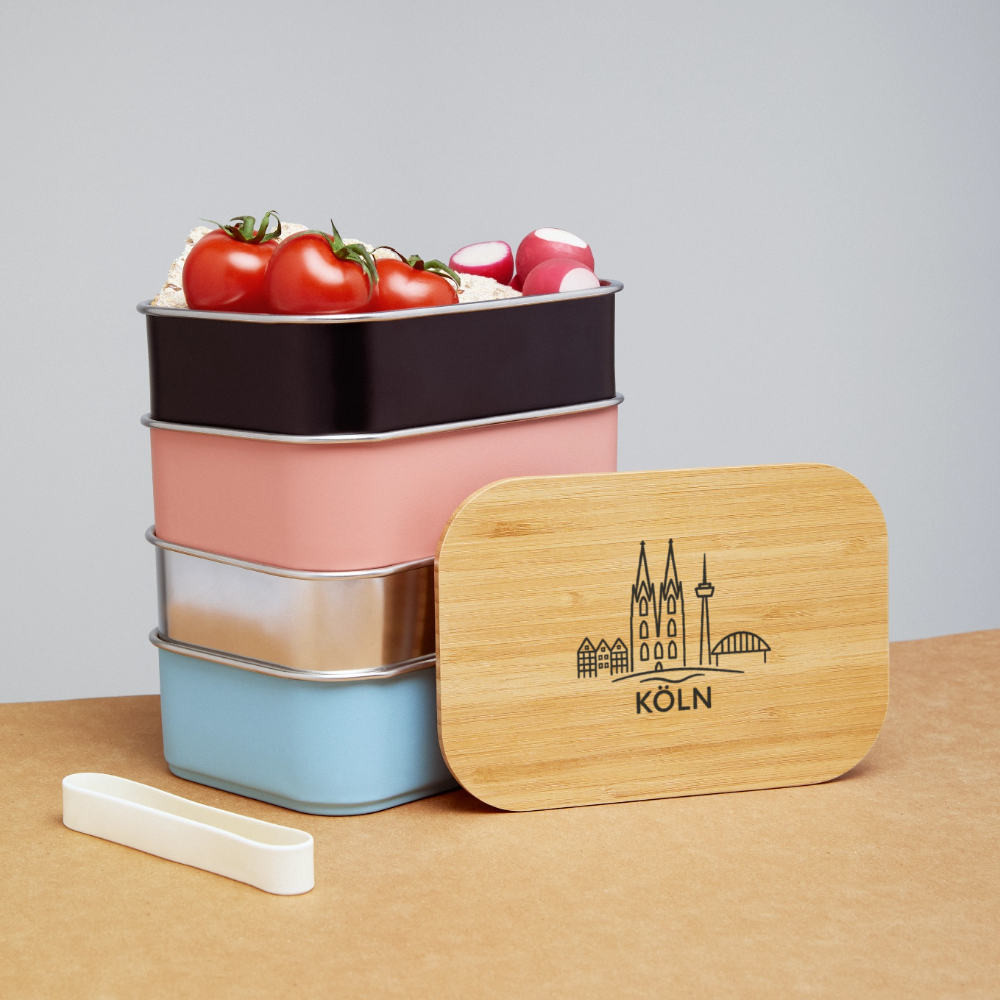 Köln Skyline (Druck) - Lunch Box - Silber