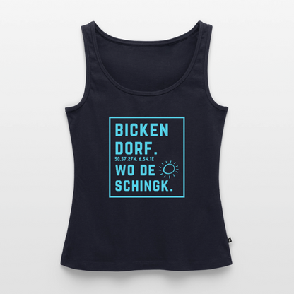 Wo de Sonn schingk - Bickendorf Druck - Frauen Premium Tank Top - Navy