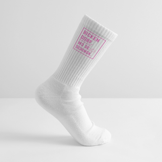 Wo de Sonn schingk - Bickendorf Druck - Tennissocken - Weiß