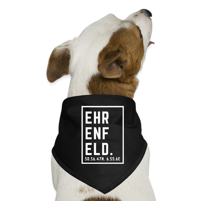 Ehrenfeld Koordinaten (Druck) - Hunde-Bandana - Schwarz