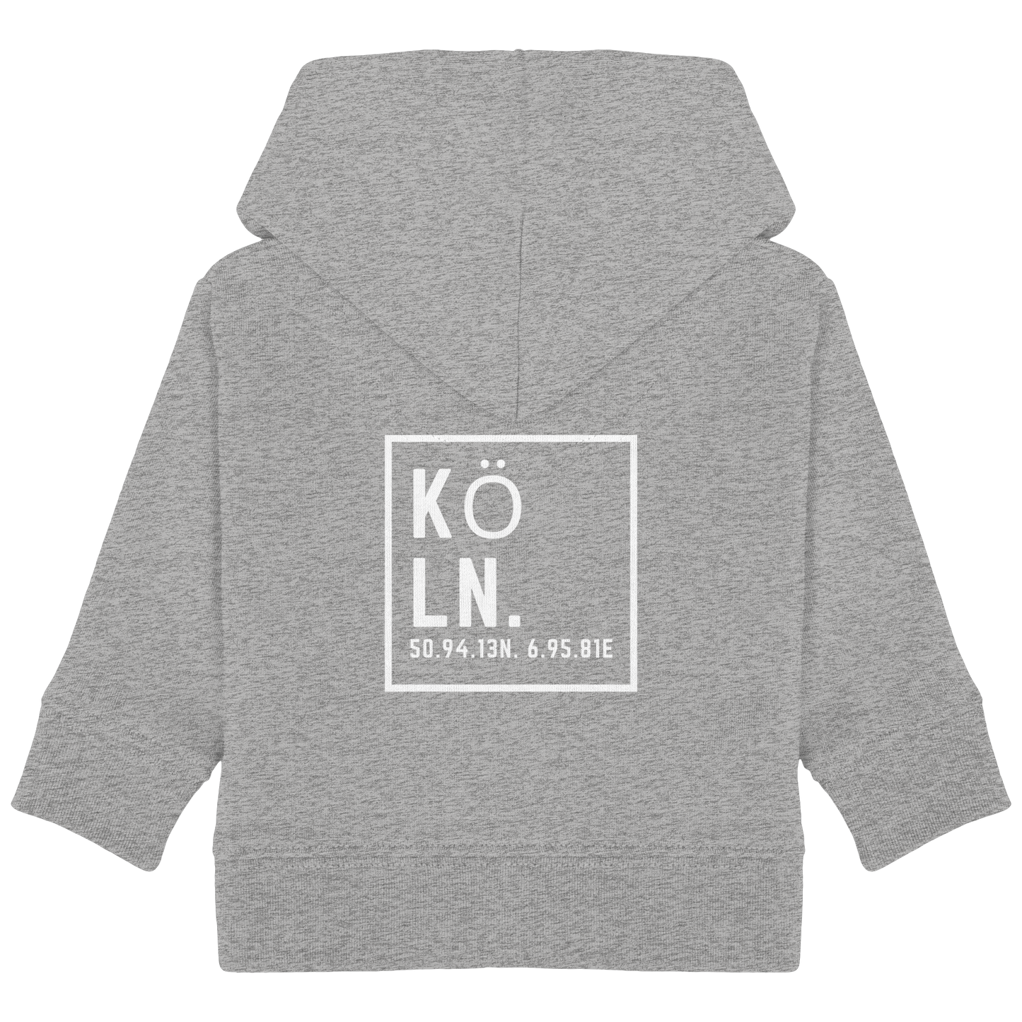 Köln Koordinaten (großer Druck auf dem Rücken) - Baby Organic Hoodie