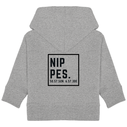 Nippes Koordinaten (großer Druck auf dem Rücken) - Baby Organic Hoodie