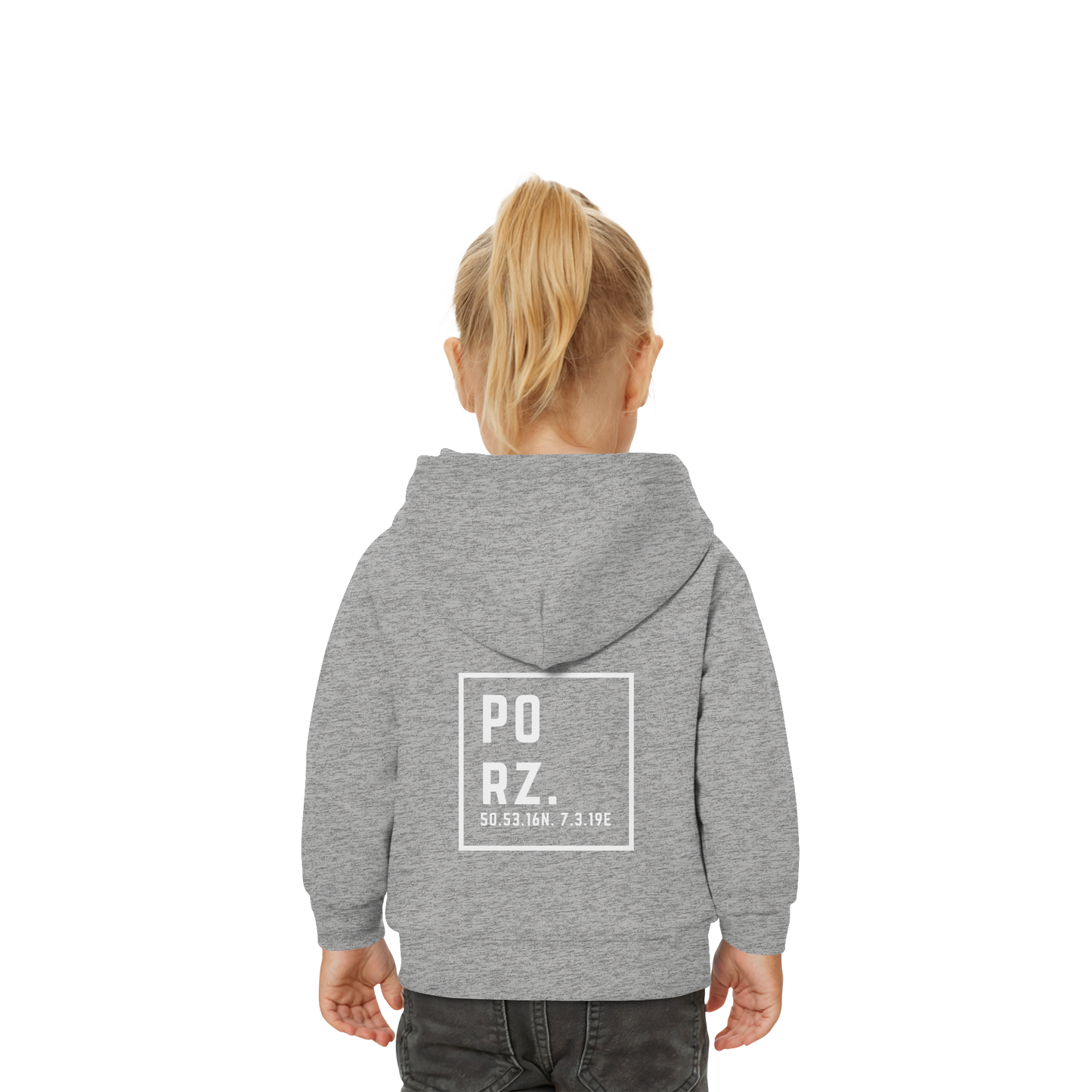 Porz Koordinaten (großer Druck Rücken) - Baby Organic Hoodie