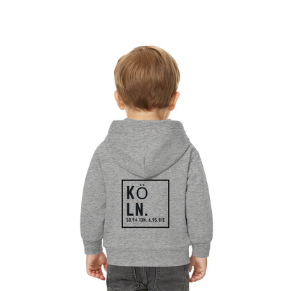 Köln Koordinaten (großer Druck auf dem Rücken) - Baby Organic Hoodie