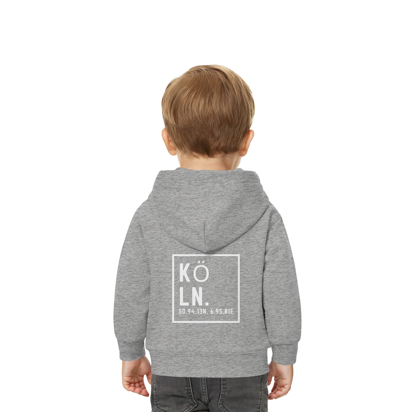Köln Koordinaten (großer Druck auf dem Rücken) - Baby Organic Hoodie
