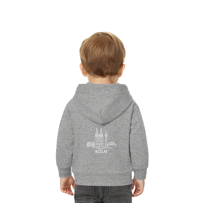 Köln Skyline (großer Druck auf dem Rücken) - Baby Organic Hoodie