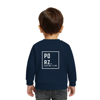 Porz Koordinaten (großer Druck Rücken) - Baby Organic Sweatshirt
