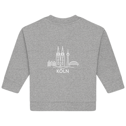 Köln Skyline (großer Druck auf dem Rücken) - Baby Organic Sweatshirt