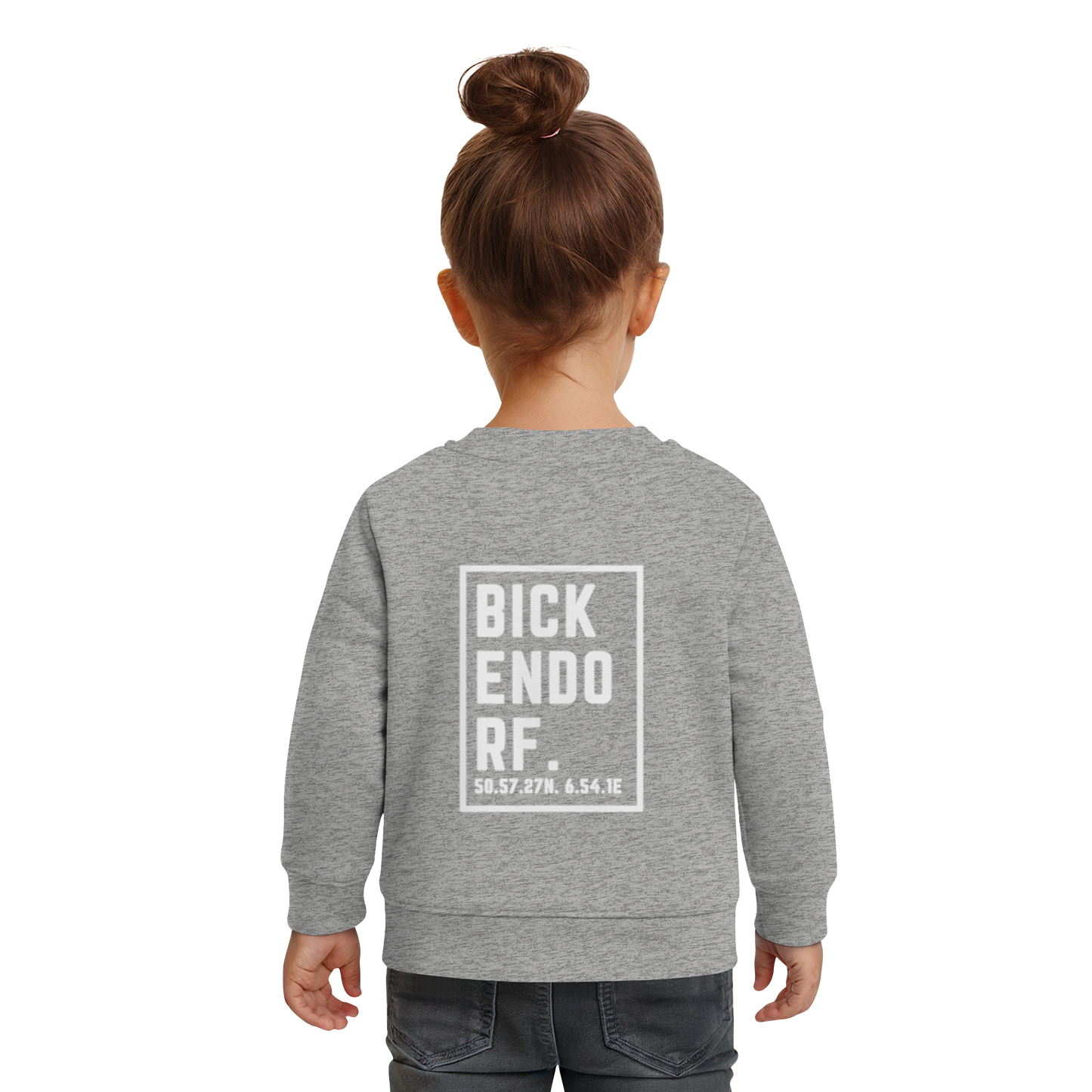 Bickendorf Koordinaten (großer Druck auf dem Rücken) - Baby Organic Sweatshirt