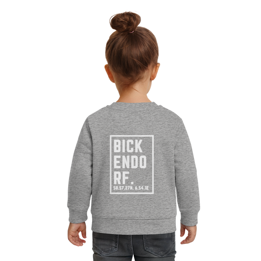 Bickendorf Koordinaten (großer Druck auf dem Rücken) - Baby Organic Sweatshirt