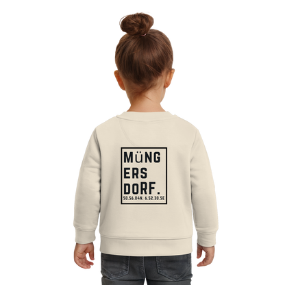 Müngersdorf Koordinaten (großer Druck auf dem Rücken) - Baby Organic Sweatshirt