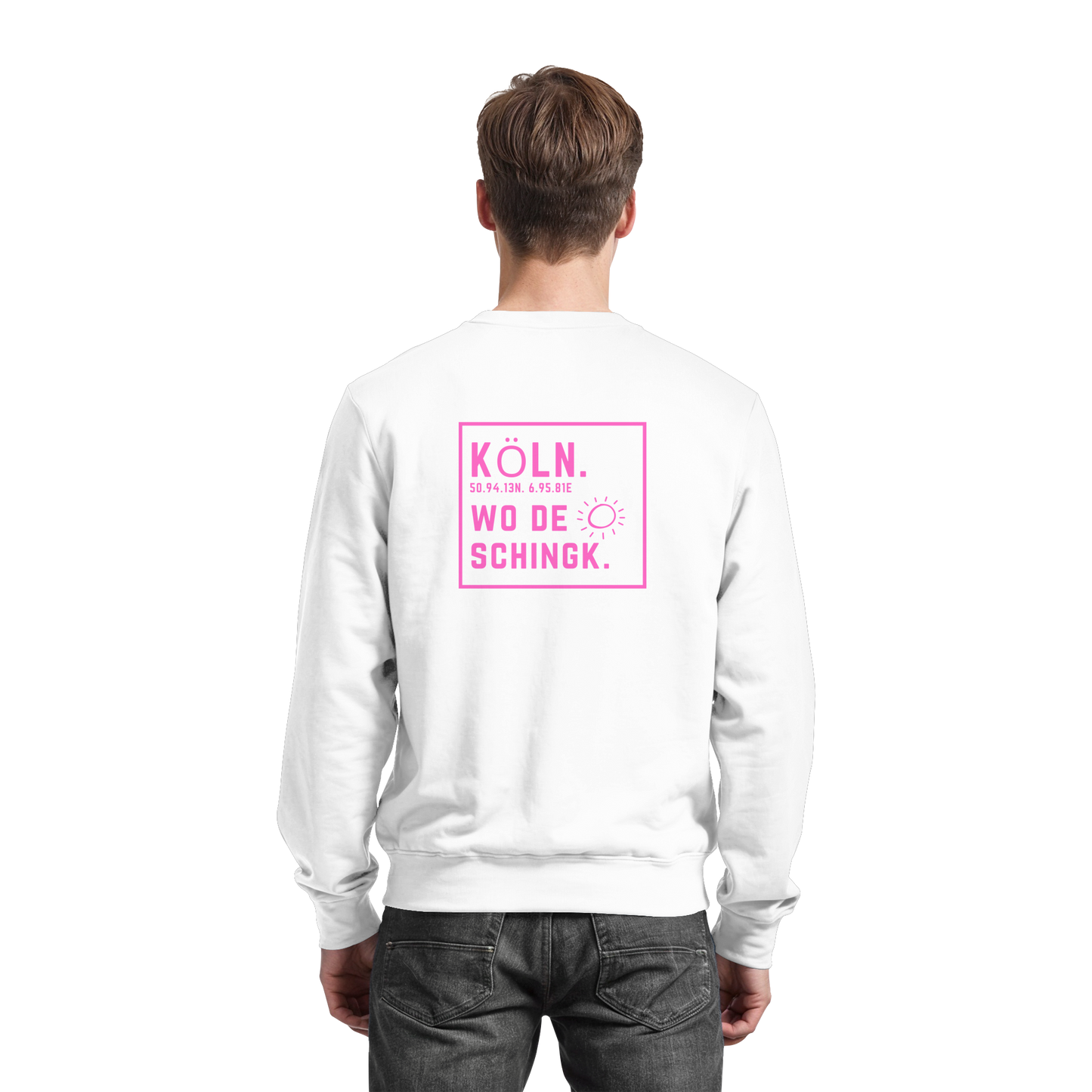 Wo de Sonn schingk - Köln Druck Rücken - Basic Sweatshirt