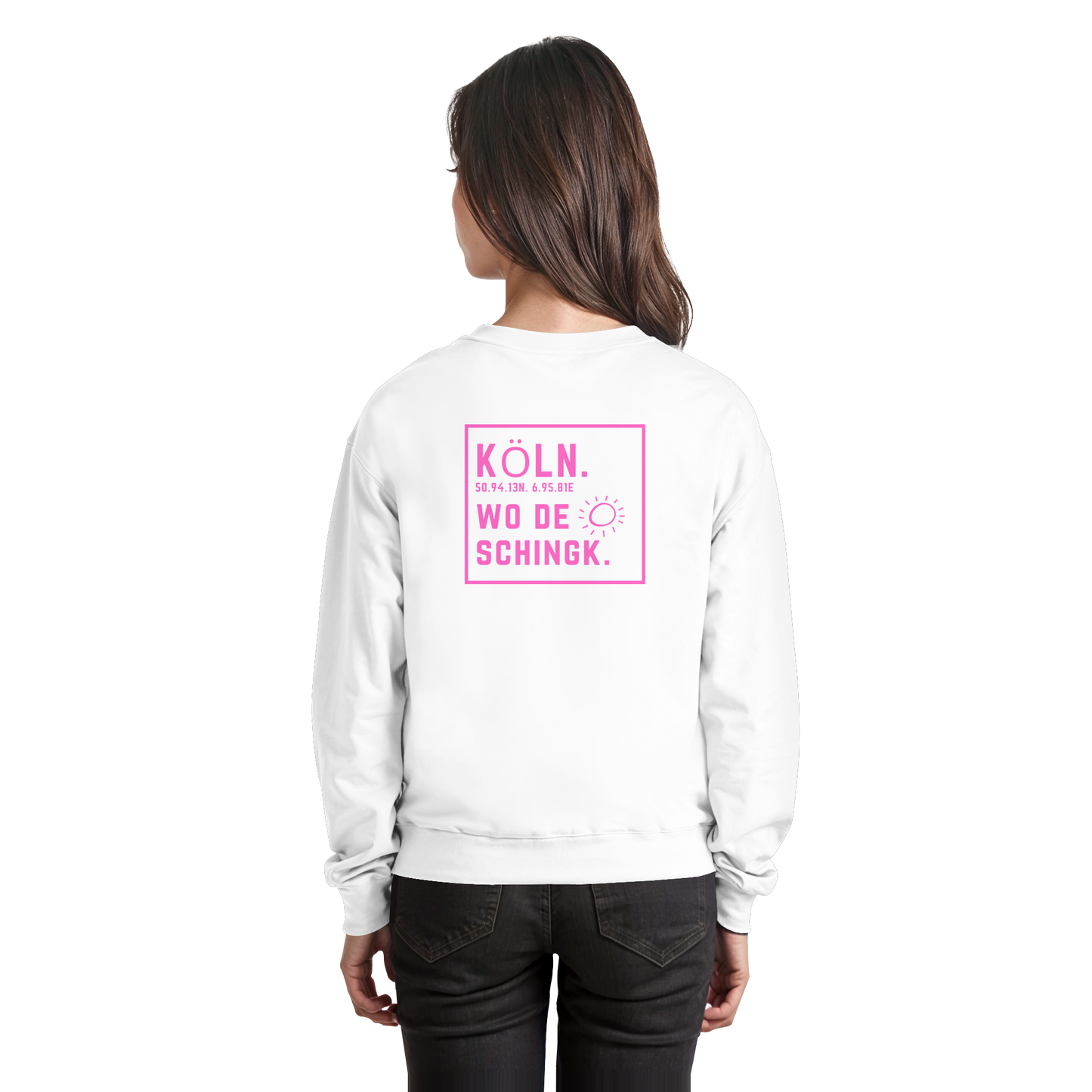 Wo de Sonn schingk - Köln Druck Rücken - Basic Sweatshirt
