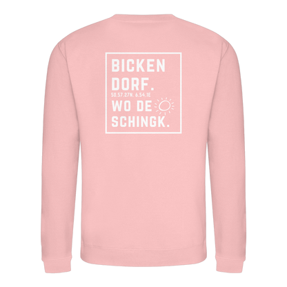 Wo de Sonn schingk - Bickendorf Druck Rücken - Basic Sweatshirt