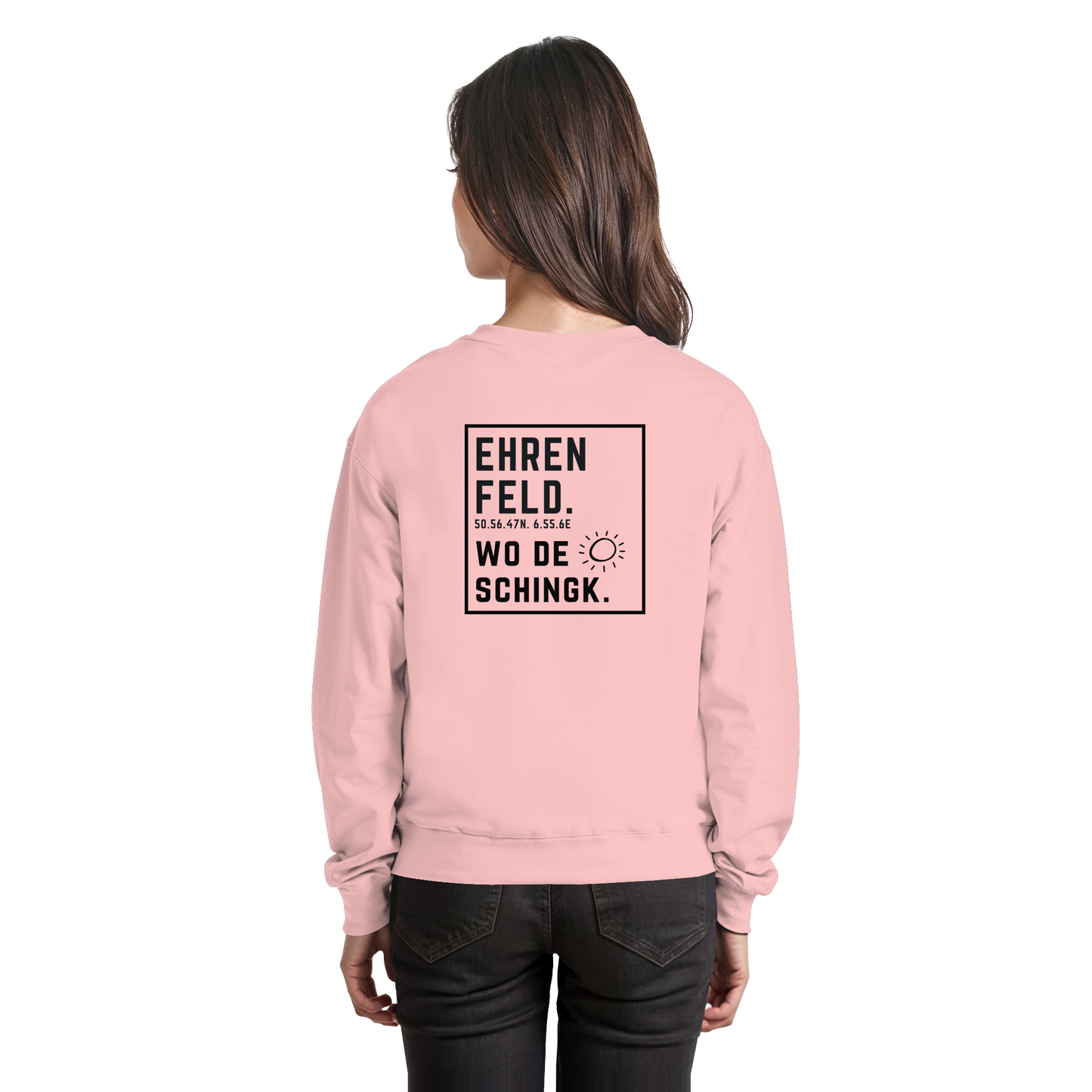 Wo de Sonn schingk - Ehrenfeld Druck Rücken - Basic Sweatshirt