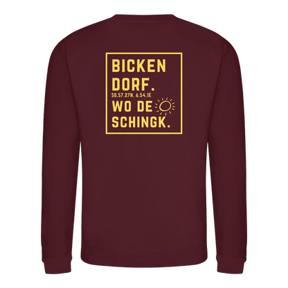 Wo de Sonn schingk - Bickendorf Druck Rücken - Basic Sweatshirt