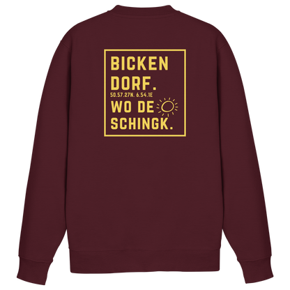 Wo de Sonn schingk - Bickendorf Druck Rücken - Basic Sweatshirt