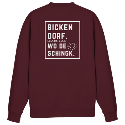 Wo de Sonn schingk - Bickendorf Druck Rücken - Basic Sweatshirt