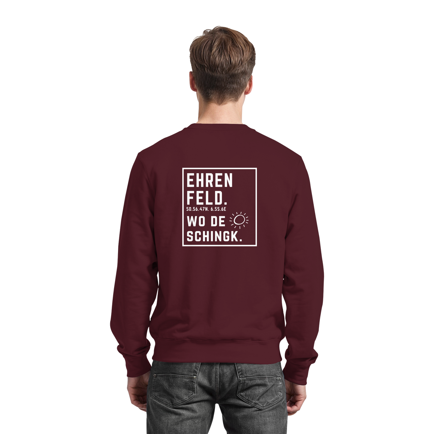 Wo de Sonn schingk - Ehrenfeld Druck Rücken  - Basic Sweatshirt