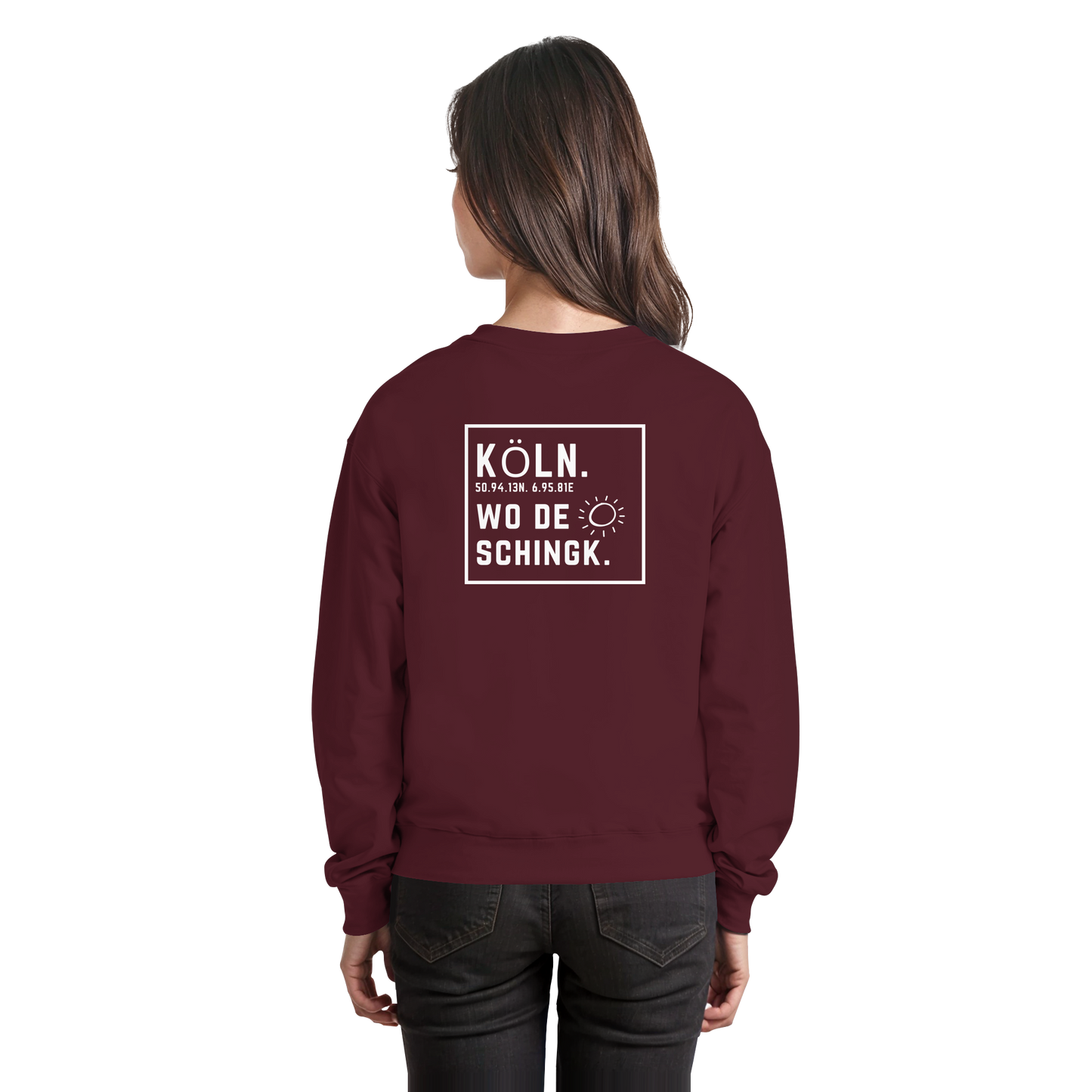 Wo de Sonn schingk - Köln Druck Rücken  - Basic Sweatshirt