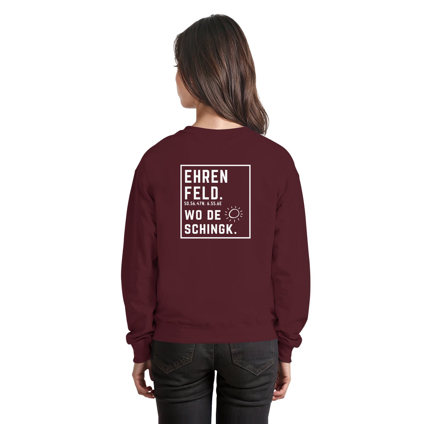 Wo de Sonn schingk - Ehrenfeld Druck Rücken  - Basic Sweatshirt