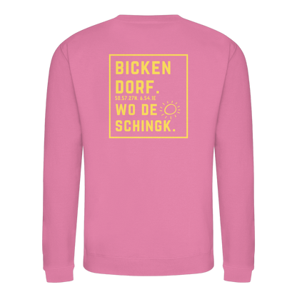 Wo de Sonn schingk - Bickendorf Druck Rücken - Basic Sweatshirt