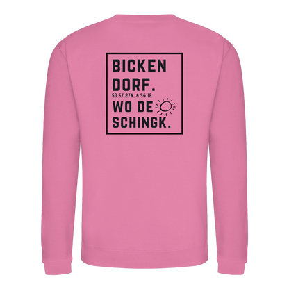 Wo de Sonn schingk - Bickendorf Druck Rücken - Basic Sweatshirt