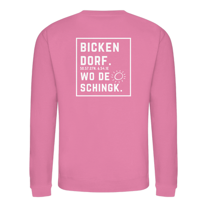 Wo de Sonn schingk - Bickendorf Druck Rücken - Basic Sweatshirt