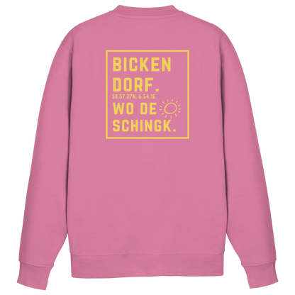Wo de Sonn schingk - Bickendorf Druck Rücken - Basic Sweatshirt