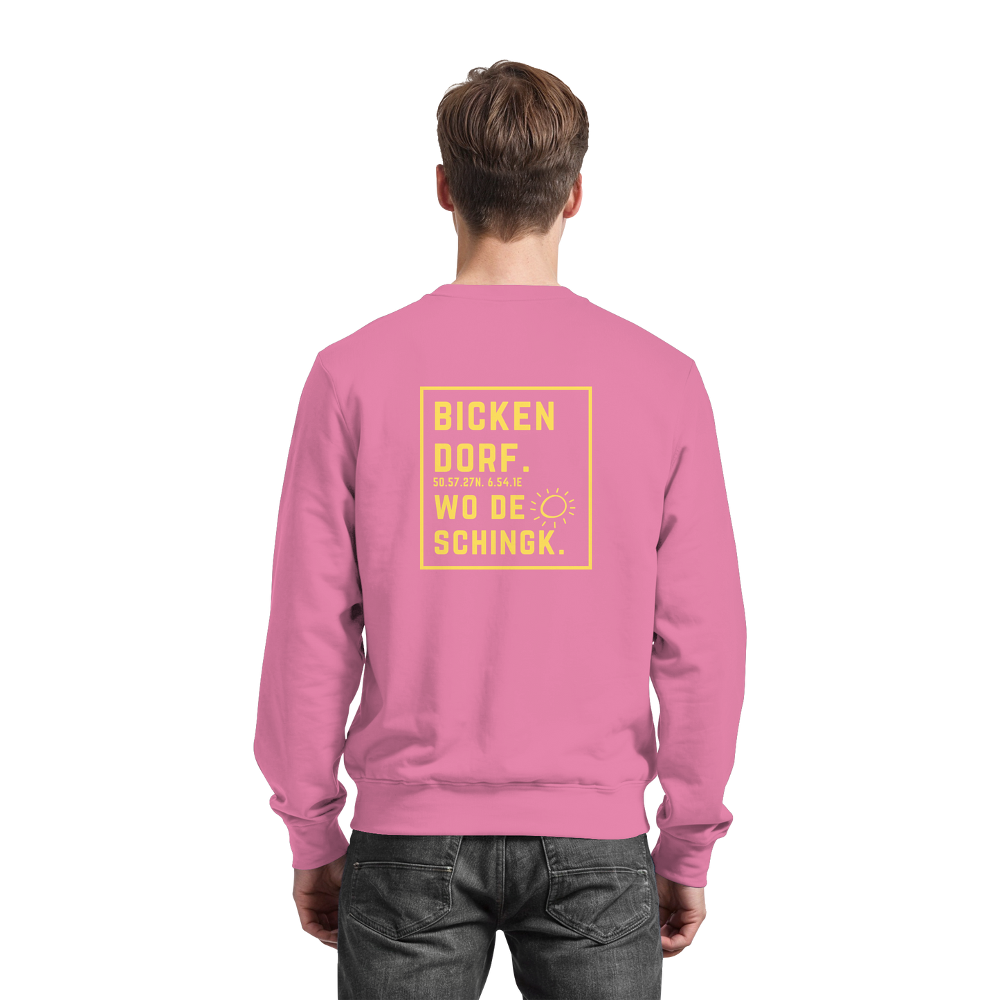 Wo de Sonn schingk - Bickendorf Druck Rücken - Basic Sweatshirt